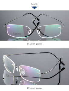 Superelastic Steel Wire Frameless Glasses Ultra-light Rimless Memory Titanium Eyeglasses