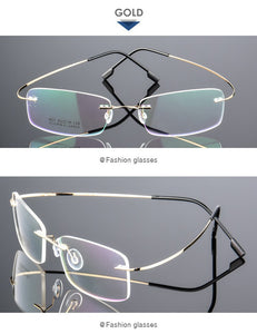 Superelastic Steel Wire Frameless Glasses Ultra-light Rimless Memory Titanium Eyeglasses