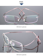 Load image into Gallery viewer, Superelastic Steel Wire Frameless Glasses Ultra-light Rimless Memory Titanium Eyeglasses