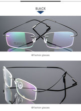 Load image into Gallery viewer, Superelastic Steel Wire Frameless Glasses Ultra-light Rimless Memory Titanium Eyeglasses