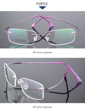 Load image into Gallery viewer, Superelastic Steel Wire Frameless Glasses Ultra-light Rimless Memory Titanium Eyeglasses
