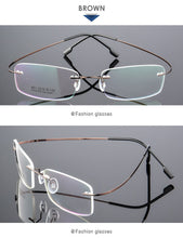 Load image into Gallery viewer, Superelastic Steel Wire Frameless Glasses Ultra-light Rimless Memory Titanium Eyeglasses