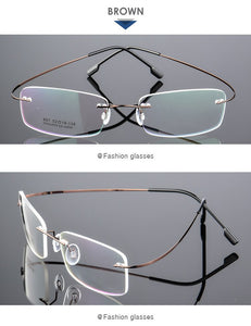 Superelastic Steel Wire Frameless Glasses Ultra-light Rimless Memory Titanium Eyeglasses