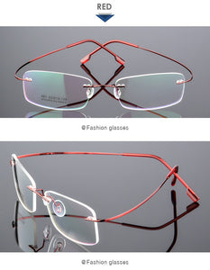 Superelastic Steel Wire Frameless Glasses Ultra-light Rimless Memory Titanium Eyeglasses
