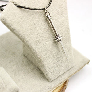 Supernatural Angel Sword Dagger High Quality Vintage Rope Leather Necklace Classic Telepl Women And Men Pendant Necklace Gifts