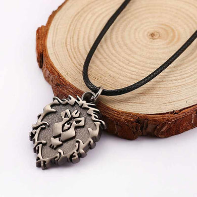 Surou 2018 Game World of Warcraft Men Tribe Alliance Sign Pendant Necklace Handsome