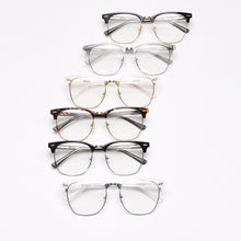 Load image into Gallery viewer, Swanwick TR90 square half frame men retro optical spectacle frames women black grey clear lens acetate computer