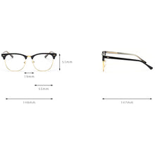 Load image into Gallery viewer, Swanwick TR90 square half frame men retro optical spectacle frames women black grey clear lens acetate computer