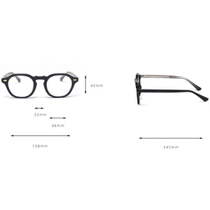 Swanwick anti blue light blocking glasses frame for women square optical eyewear clear lens men transparent black spring gifts