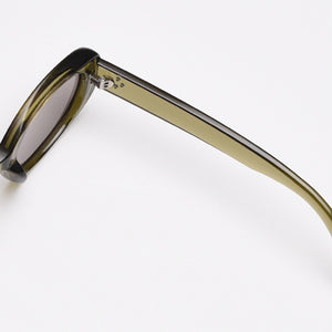 Swanwick oval polarized sunglasses women thick frame driving men accessories trendy sun glasses green brown Winter selling