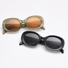 Load image into Gallery viewer, Swanwick oval polarized sunglasses women thick frame driving men accessories trendy sun glasses green brown Winter selling