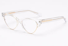 Load image into Gallery viewer, Swanwick retro cat eye glasses frame women half metal spectacle frames female optical lens European style red leopard black