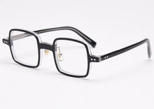 Load image into Gallery viewer, Swanwick retro handmade acetate square optical spectacle frame men women unisex black computer eyeglasses black