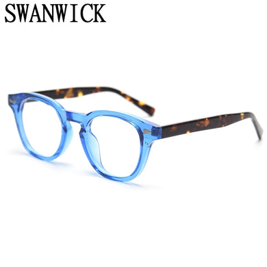 Swanwick retro optical glasses for men square glasses frames women blue brown transparent unisex spring accessories selling