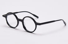 Load image into Gallery viewer, Swanwick round frame men glasses spectacle frames optical handmade acetate ladies black leopard accessories