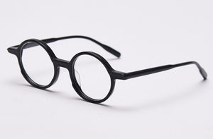 Swanwick round frame men glasses spectacle frames optical handmade acetate ladies black leopard accessories