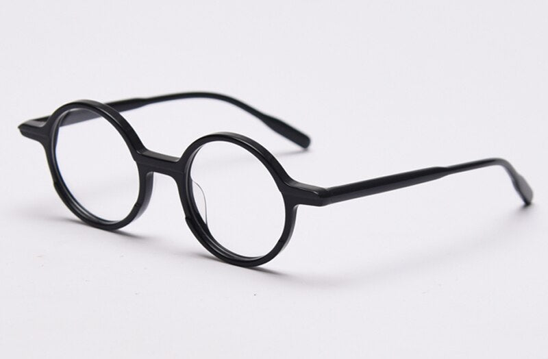 Swanwick round frame men glasses spectacle frames optical handmade acetate ladies black leopard accessories
