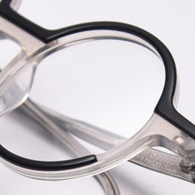 Load image into Gallery viewer, Swanwick round frame men glasses spectacle frames optical handmade acetate ladies black leopard accessories