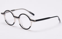 Load image into Gallery viewer, Swanwick round frame men glasses spectacle frames optical handmade acetate ladies black leopard accessories