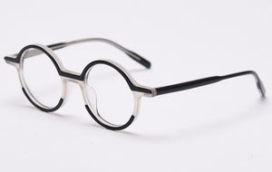 Swanwick round frame men glasses spectacle frames optical handmade acetate ladies black leopard accessories