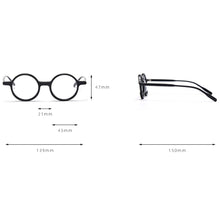 Load image into Gallery viewer, Swanwick round frame men glasses spectacle frames optical handmade acetate ladies black leopard accessories