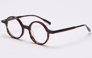 Swanwick round frame men glasses spectacle frames optical handmade acetate ladies black leopard accessories