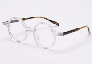 Swanwick round frame men glasses spectacle frames optical handmade acetate ladies black leopard accessories
