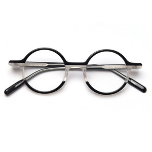 Swanwick round frame men glasses spectacle frames optical handmade acetate ladies black leopard accessories