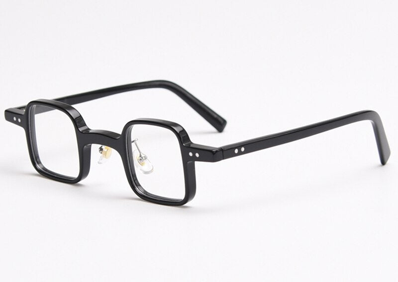 Swanwick small square glasses frame handmade acetate men optical spectacle frames women retro leopard black unisex