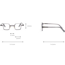 Load image into Gallery viewer, Swanwick small square glasses frame handmade acetate men optical spectacle frames women retro leopard black unisex
