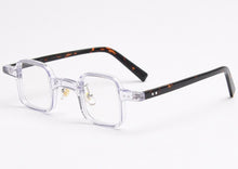 Load image into Gallery viewer, Swanwick small square glasses frame handmade acetate men optical spectacle frames women retro leopard black unisex