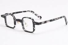 Load image into Gallery viewer, Swanwick small square glasses frame handmade acetate men optical spectacle frames women retro leopard black unisex
