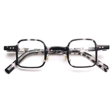 Load image into Gallery viewer, Swanwick small square glasses frame handmade acetate men optical spectacle frames women retro leopard black unisex