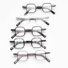 Load image into Gallery viewer, Swanwick small square glasses frame handmade acetate men optical spectacle frames women retro leopard black unisex