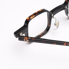 Load image into Gallery viewer, Swanwick small square glasses frame handmade acetate men optical spectacle frames women retro leopard black unisex