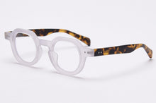 Load image into Gallery viewer, Swanwick vintage round glasses frame for woman eyewear optical frames handmade acetate black leopard high quality accessories
