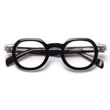 Load image into Gallery viewer, Swanwick vintage round glasses frame for woman eyewear optical frames handmade acetate black leopard high quality accessories