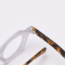 Load image into Gallery viewer, Swanwick vintage round glasses frame for woman eyewear optical frames handmade acetate black leopard high quality accessories