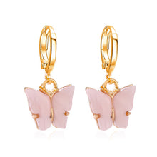 Load image into Gallery viewer, Sweet Acrylic Color Butterfly Necklace For Women Long Wild Clavicle Chain Pendant Refined Stylish Mujer Gift 2020 Trendy Gold