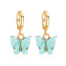 Load image into Gallery viewer, Sweet Acrylic Color Butterfly Necklace For Women Long Wild Clavicle Chain Pendant Refined Stylish Mujer Gift 2020 Trendy Gold