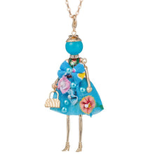Load image into Gallery viewer, Sweet Lady Yarn Cloth Bowknot Dress Doll Necklace Statement Flower Women Jewelry Christmas Gifts Jewelry Accessories Top-rated