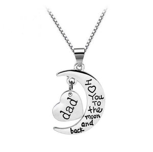 2018 Family Pendant Necklace I Love You To The Moon&back Son Brother Daughter Sister Mom Dad Grandpa Grandma Uncle Aunt