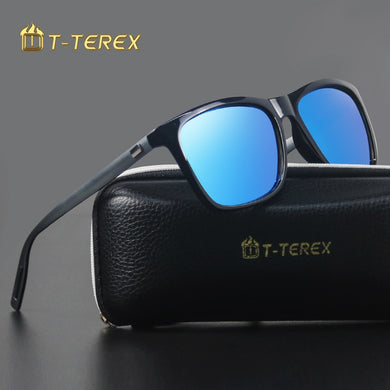 T-TEREX Polarized Sunglasses Men Mirror UV400 Lens Metal Frame Sun Glasses For Driving Fishing