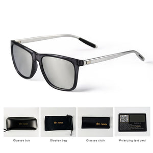T-TEREX Polarized Sunglasses Men Mirror UV400 Lens Metal Frame Sun Glasses For Driving Fishing