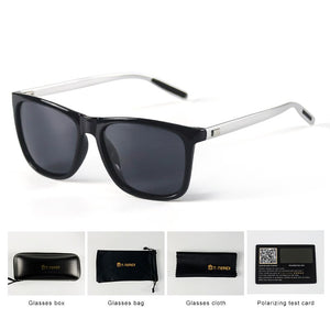 T-TEREX Polarized Sunglasses Men Mirror UV400 Lens Metal Frame Sun Glasses For Driving Fishing