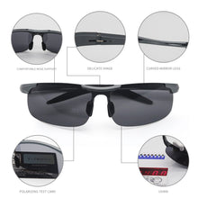 Load image into Gallery viewer, T-TEREX Sport Sunglasses Men Polarized Anti-Glare Lens UV400 Aluminium Magnesium Frame Driving Sun Glasses For Car Fishing