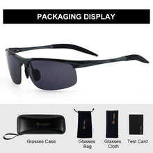 Load image into Gallery viewer, T-TEREX Sport Sunglasses Men Polarized Anti-Glare Lens UV400 Aluminium Magnesium Frame Driving Sun Glasses For Car Fishing