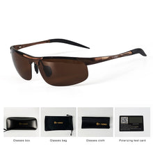 Load image into Gallery viewer, T-TEREX Sport Sunglasses Men Polarized Anti-Glare Lens UV400 Aluminium Magnesium Frame Driving Sun Glasses For Car Fishing