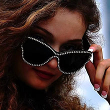 Load image into Gallery viewer, T letter design cat glasses bling bling sunglasses eyeglass UV400  sun glasses Gafas Oculos De Sol