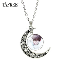 Load image into Gallery viewer, Music Band BTS Moon Pendants Necklaces Souvenir New Creative Men Women Necklace Statement Pendant Badge Jewelry BTS214